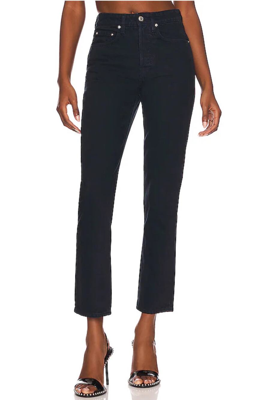 GRLFRND Karolina High Rise Straight Crop Black Casual Everyday Chic Comfy